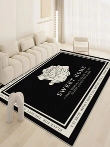 Pha Lê Nhung Vintage Phòng Khách Thảm Retro Mỹ Cao Cấp Thảm Sofa Bàn Thảm Phòng Ngủ Thảm Trải Giường Nhà Pháp thảm Sàn - vàng đen - Xem 1