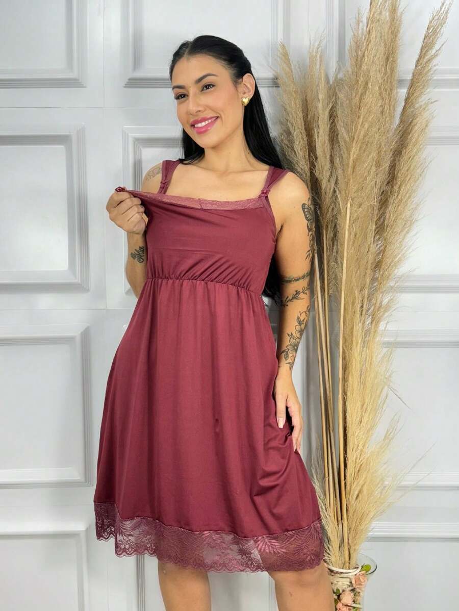 Maternity Sleepwear - Gỗ đỏ - Xem 1