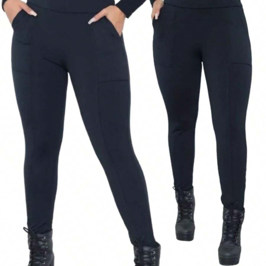 Women Sports Leggings - 黑色 - 查看 1