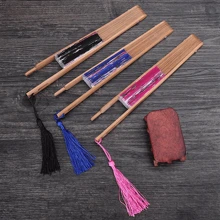 Sakura Flower Hand Fan Pocket Folding Hand Round Fan Circle Windmill Fan Party Decor Gift - White - View 6