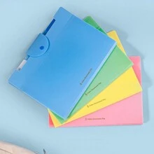 1 件 A4 折叠文件夹，多层办公/学生文件整理袋，带 5 个隔层 - 彩色 - 查看 6