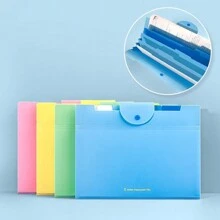 1 件 A4 折叠文件夹，多层办公/学生文件整理袋，带 5 个隔层 - 彩色 - 查看 5