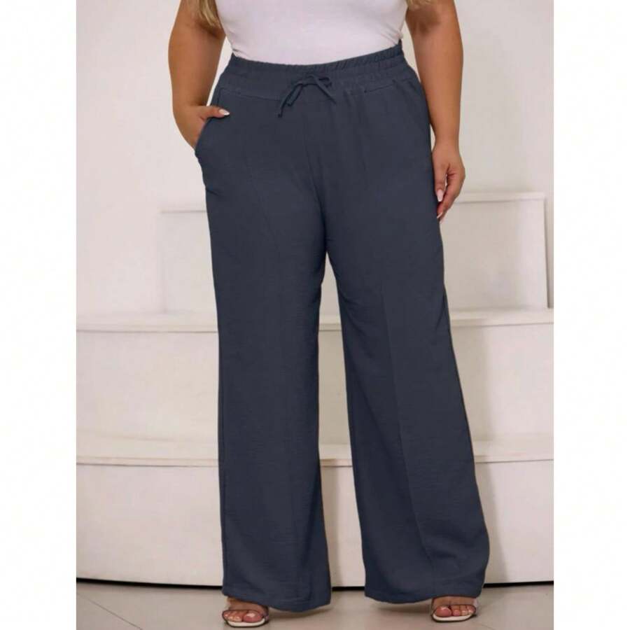 Plus Size Pants - Dark Grey - View 1