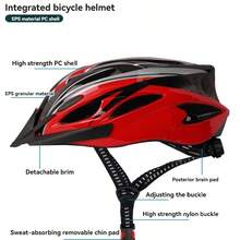 Casco de bicicleta con diseño integrado de una sola pieza y tapa de seguridad, casco de bicicleta de montaña - Multicolor - Ver 8