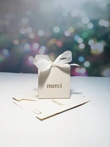 10pcs Party Favor Gift Box Wedding Candy Box Baby Shower Paper Gift Bag Birthday Christmas Favor Present Boxes Packing Valentine Day - White - View 4
