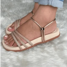 Women Flat Sandals - 銅色 - 查看 1