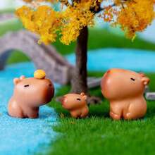 Mini Landscape Creative Lovely Water Pig Capybara Figurine Ornament For Home/Car/Desk Decoration Best Gifts Birthday - Multicolor - View 8