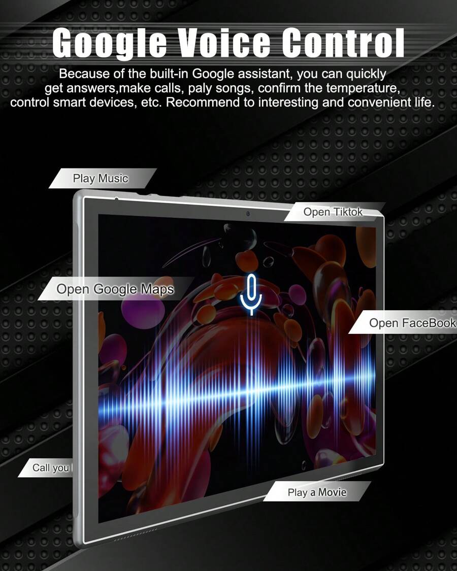 Tablet 10 Inch Android Tablet PC, 10.1" Android 14 Tablets, DDR4 6GB RAM 32GB ROM 2MP+8MP Dual Camera, WiFi-6 1TB Expand IPS Full HD Display Tab, 6000mAh Battery Powerful Performance Tablet - Lunar Silver - 查看 1