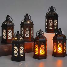 LED Wind Light Retro Candle Lamp Little Horse Lamp Children Portable Lamp Desktop Atmosphere Decoration - Black - View 2