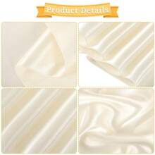 Fani 120 PCS  Satin Chair Sashes Bows Universal Chair Cover For Wedding Reception Restaurant Event Decoration Banquet,Party,Hotel Event Decorations (7 X 108 Inch) - 象牙 - 查看 3