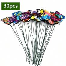 30 Chiếc Mô Phỏng Bướm/Ong/ Chuồn Chuồn Cọc Trang Trí Bướm Nhiều Màu Sắc Thích Hợp Cho Gia Đình, Chậu Trồng Cây, Sân Vườn Và Trang Trí Tiệc - 30 con bướm - Xem 12