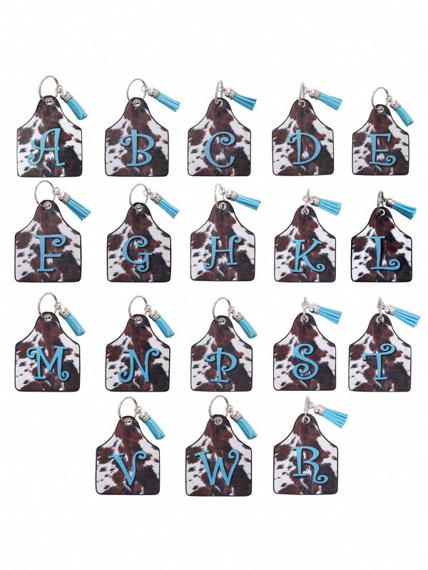 1 قطعة سلسلة مفاتيح جلدية بطبعة حرفية على شكل بقرة من الغرب القديم، إكسسوارات حقيبة، إكسسوارات حقيبة مدرسية، إكسسوارات حقيبة كيوت غوثية Y2K، سلاسل رقبة مع حامل بطاقة هوية، إكسسوارات سيارة، هدية عيد الميلاد