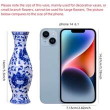 1/3/5pcs Chinese Style Blue And White Porcelain Vase, Handmade Craft, Ideal For Living Room, Bedroom, Dining Room, Study Decoration, Coffee Shop Display, Perfect Gift For Festivals Such As Spring Festival, Valentine's Day, Mother's Day Home Decor Room Decor Flower Vase Glass Vase