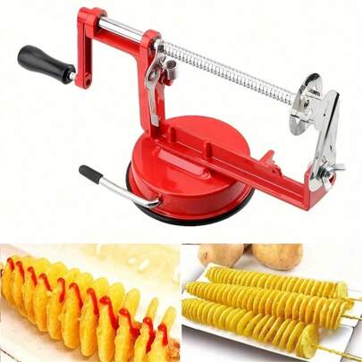 Multi-Use Spiral Potato/Apple Slicer - Manual, Durable & Easy-Operate Kitchen Gadget For Creative Fries