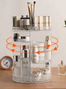 Organizador De Maquillaje Giratorio 360 Grados - transparente - Ver 3
