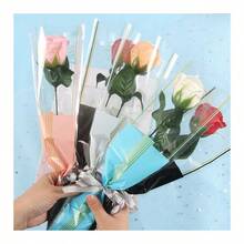 1 Ramo de Papel de Envolver de Flores de Jabón Papel de Embalaje de Flores de Jabón Individuales Suministros de Ramo para Florería Papel de Envolver de Flores Frescas Impermeable (Multicolor) - flor de jabón - Ver 1