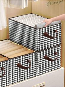 1pc Clothes Storage, Foldable Blanket Storage Bags, Storage Containers For Organizing Bedroom, Closet, Clothing, Comforter, Organization And Storage, Built-In Cardboard Storage Box School Organizer Bags Teacher Storage Bags For Underwear/Packing Essentials/Cover For Clothes Storage Clothing Storage Box Large Capacity Organizer Storage Bins For Bedroom For Blankets Beddings Comforter Pillow Toys Bag For School School Accessories School Stuff - Multicolor - View 4