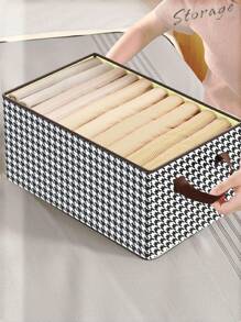 1pc Clothes Storage, Foldable Blanket Storage Bags, Storage Containers For Organizing Bedroom, Closet, Clothing, Comforter, Organization And Storage, Built-In Cardboard Storage Box School Organizer Bags Teacher Storage Bags For Underwear/Packing Essentials/Cover For Clothes Storage Clothing Storage Box Large Capacity Organizer Storage Bins For Bedroom For Blankets Beddings Comforter Pillow Toys Bag For School School Accessories School Stuff - Multicolor - View 3