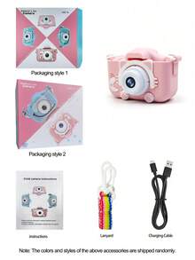 貓裝飾迷你便攜相機 - 粉色 - 查看 12