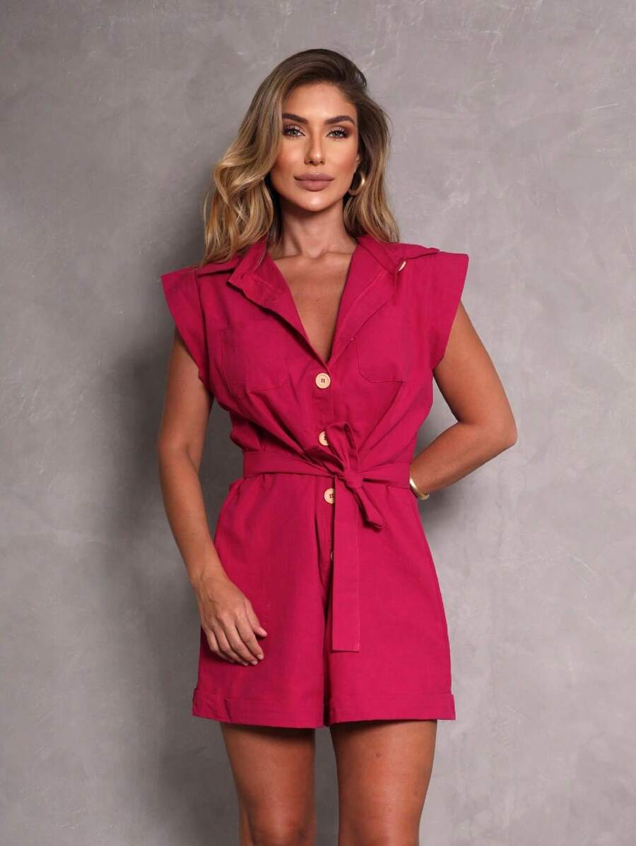 Women Jumpsuits - Rosa Roja - Ver 1