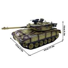 Juguete de tanque con control remoto y batería recargable para juegos al aire libre, modelo de tanque todoterreno nuevo para batallas de control remoto, juguete de tanques con orugas de metal como regalo de cumpleaños - Verde militar - Ver 8