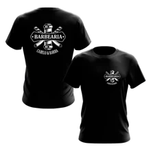 Camiseta Barbearia Barbeiro Salão Uniforme Profissional - Preto - Visão 1