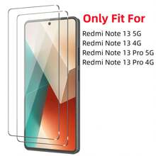 2 miếng kính cường lực trong suốt tương thích với Redmi Note 13 5G/4G miếng bảo vệ màn hình tương thích với Redmi Note 13 Pro 5G/4G kính bảo vệ 9H - Trong sáng - Xem 2