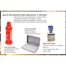 Sello Fechador Dia Mes Año P Oficina Negocio + Tinta + Cojin - Rojo - Ver 2