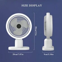Mini Table Lamp Night Light Handheld USB Fan Portable Desktop Hanging Fan With USB Rechargeable Light(Random Ear Delivery) Vintage Television Pattern Fan Night Light - Multicolor Fan - View 6