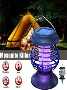 1pc, Solar Powered Mosquito Trap Cordless Garden Lamp - Waterproof & Portable &  Insect Killer - Perfect For Mosquitoes/Moths/Flies, Pest Control, Apartment Essentials, Household Gadgets