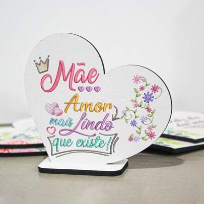 Deliquadros Kit 10  Lembrancinhas Para Dia das Mães  Em MDF - Mimo Ideal Para Presentear - Diversos Modelos