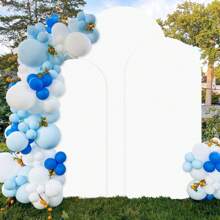 1pc Spandex Arch Cover Background Cloth, White Kiyara Domed Arch Cover Panel, Wedding Arch Backdrop Cover, Flower Arch Frame Cover, Vintage Elastic Support Cover, Suitable For Photography, Wedding Reception, Birthday Party, Festival Celebration (Available In Multiple Sizes)