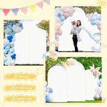 1pc Spandex Arch Cover Background Cloth, White Kiyara Domed Arch Cover Panel, Wedding Arch Backdrop Cover, Flower Arch Frame Cover, Vintage Elastic Support Cover, Suitable For Photography, Wedding Reception, Birthday Party, Festival Celebration (Available In Multiple Sizes)