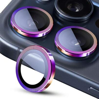 3 件彩色高清镜头膜、镜头盖、镜头保护环适用于 11/12/13/14/15/16/16 Plus/16 Pro/16 Pro Max/17/17 Air/17 Pro/17 Pro Max 系列
