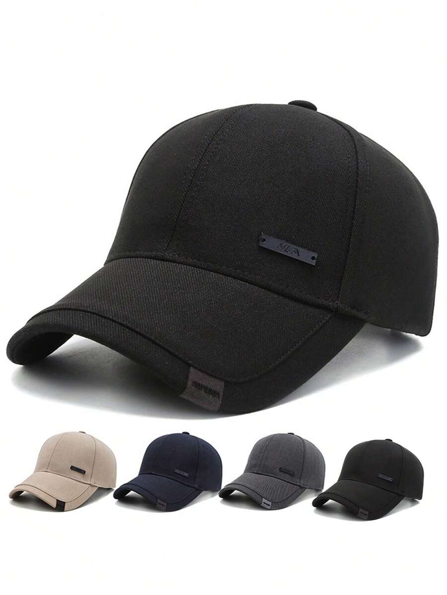 1pc HUA Personalized Metal Logo Fashionable Hip-Hop Baseball Cap For Men - Grey - View 1