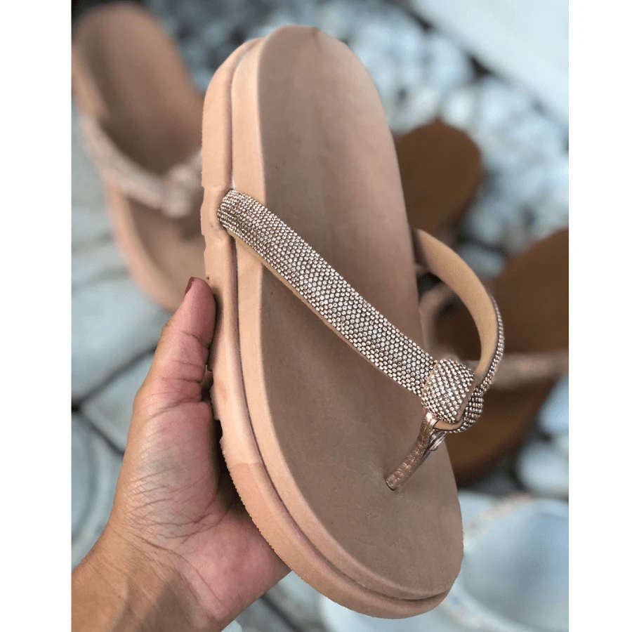 Women Platforms & Wedge Sandals - 乾枯玫瑰色 - 查看 1