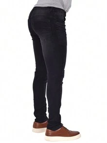Men Jeans - 黑色 - 查看 4