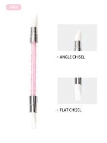 1 Stück/5 Stück Nagelkunst Skulptur Stift mit doppelter Spitze, Silikon Nagel Werkzeug, Strass Nagellack Gravur Stift mit Gummi Spitze Nagelbürsten. Diese Nagelkunst Pinsel sind für Anfänger und erfahrene Anwender entworfen.