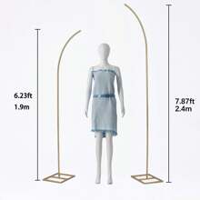 Metal Wedding Arch Backdrop Stand, Set Of 2 Gold Curved Top Balloon Arch Frames,6Ft & 8Ft Balloon Arched Backdrop Stand For Ceremony Birthday Anniversary Bridal Baby Shower Floral Stand Decoration