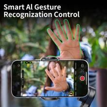 Estabilizador de gimbal de 3 ejes para teléfono inteligente, gimbal con luz de relleno magnética RGB actualizada, seguimiento facial, rueda de enfoque, plegable, compatible con iPhone/Android Phone Gimbal para grabación de Vlog - SmartXE - Ver 6