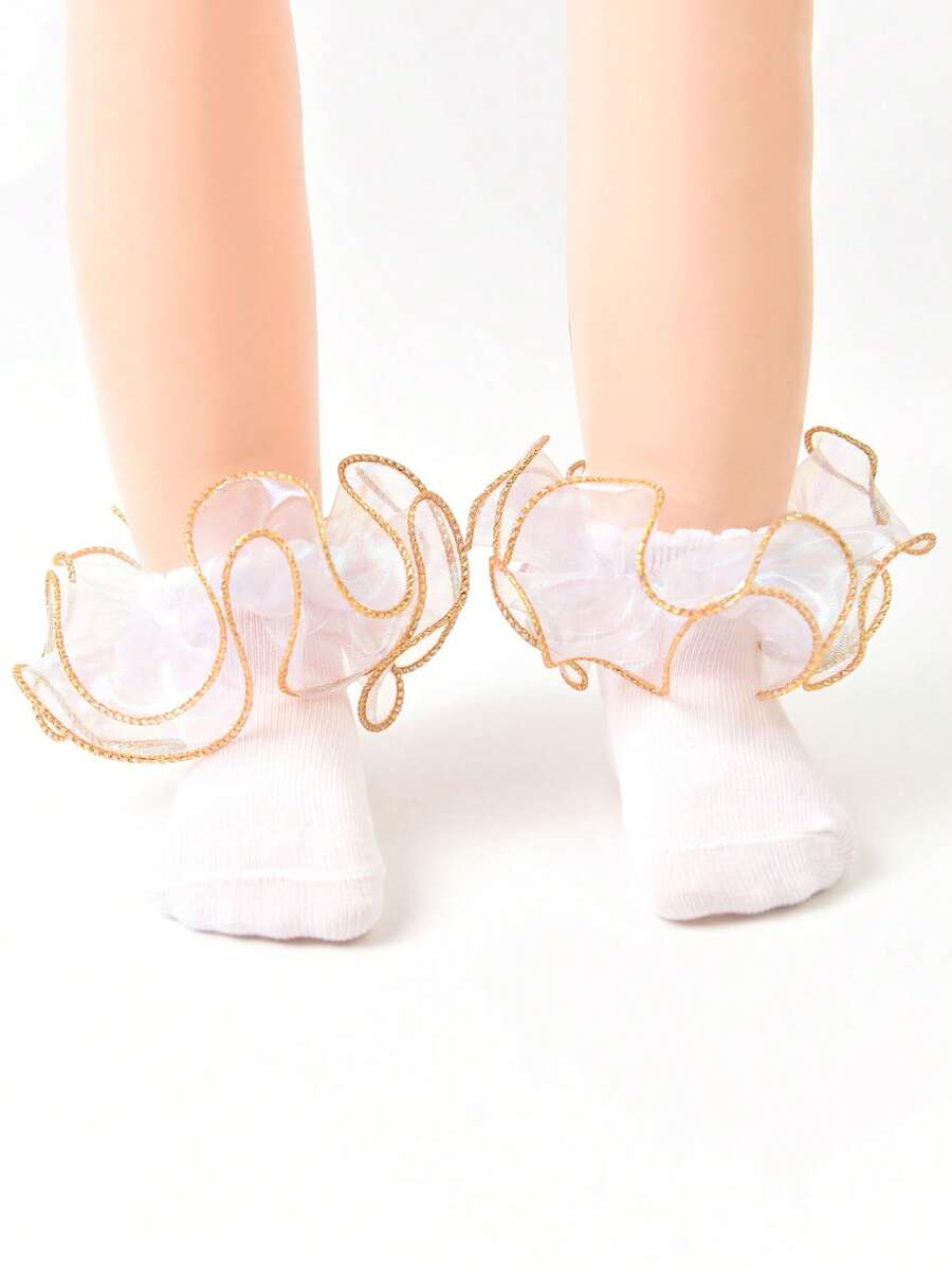 جوارب بكشكشة للفتيات 1 زوج حديثة الولادة/الرضع/الأطفال الصغار/الفتيات الكبيرات