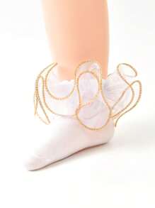 جوارب بكشكشة للفتيات 1 زوج حديثة الولادة/الرضع/الأطفال الصغار/الفتيات الكبيرات