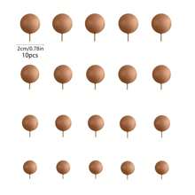 10 件鼠尾草绿棕色蛋糕装饰金色泡沫球 DIY 插入物适用于婴儿洗礼生日派对蛋糕装饰 - 棕色 - 查看 4