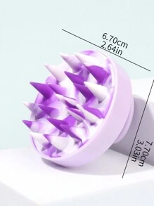 1pc Pure Silicone Hair Scalp Massager Shampoo Brush For Women With Long Hair, Circular Soft Silicone Massage Shampoo Brush With Handle, 2-In-1 Dry/Wet Manual Head Massager Bath Use Scalp Massager, Massage Hair Washing Brush, Gifts For Girls, Hair Brush/Hair Comb,Back To School,Travel Holiday Essentials,Hair Accessories For Women,Hair Brush,Slick Back Brush,Styling Brush,Curly Hair Brush,Edge Brush,Hair Comb,Brush Hair,Hair Brush Set,Comb Hair,Comb For Curls,Detangling Brush,Hair Brush For Women,Hair,Travel,Hair Products,Hair Tools,Hair Stuff,Barber,Barber Accessories,Barbershop,Hairdressing Equipment - Multicolor - View 6