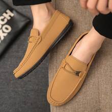 Zapatos de hombre de alta gama, Mocasines casuales de negocios de primavera nuevos que pueden combinar con cualquier ropa - Caqui - Ver 9
