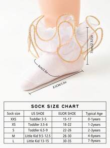 جوارب بكشكشة للفتيات 1 زوج حديثة الولادة/الرضع/الأطفال الصغار/الفتيات الكبيرات
