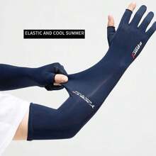 Sun Protective Anti UV Summer UV Protection Ice Sleeves Breathable Arm Sleeves For Driving Or Cycling With Extended Two-Finger Gloves