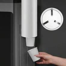 掛壁式一次性杯子分發器，塑料拉式紙杯架，紙杯分發器，3種顏色可選 - 灰色 - 查看 4