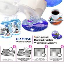 Diamond Painting Sealer Waterproof Adhesive 120ML 5D Diamond Painting Glue Sealer Permanent Hold & Shine Effect Diamond Painting Accessories Glue For Diamond Painting, Puzzles And DIY Craft - Blue - View 3