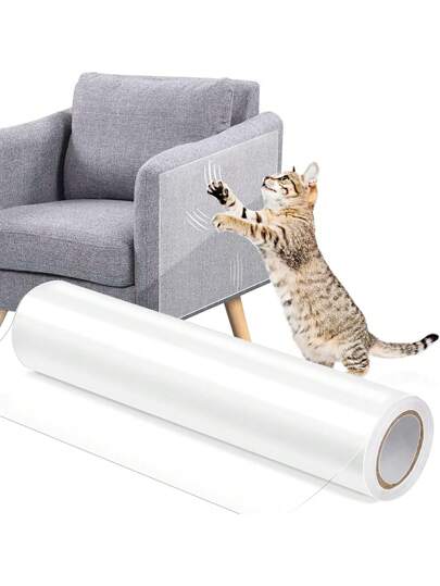 Cat Scratch Film Self-Adhesive, Transparent Sofa Scratch Protection, Anti-Scratch Wall, Furniture Scratch Protection Tape For Sofa Wall Door, Ideal For Furniture Sofa Wall Door Protection